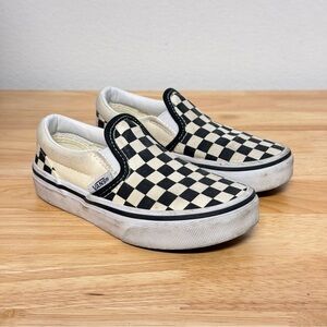 Vans Black and White Checkerboard Slip-Ons Toddler 11
